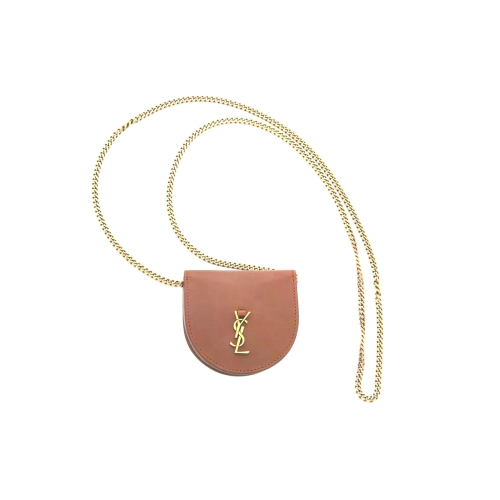 Saint Laurent Baby Kaia Satchel Brown Smooth Leather Micro